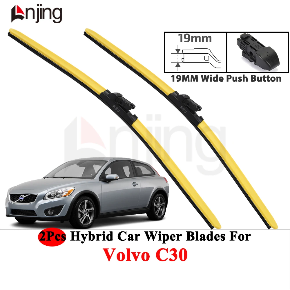 LNJING Bunte Scheibenwischerblätter für Volvo C30 533 2006-2013
