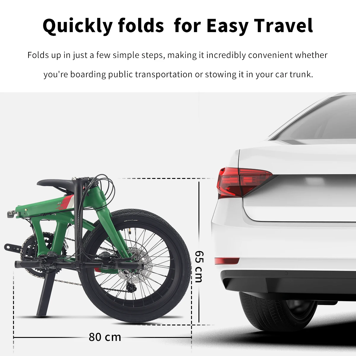 SAVA Z1 Carbon Folding Bike 20 Inch 9 Speed Hydraulic Disc Brake Adjustable Seat - Image 5