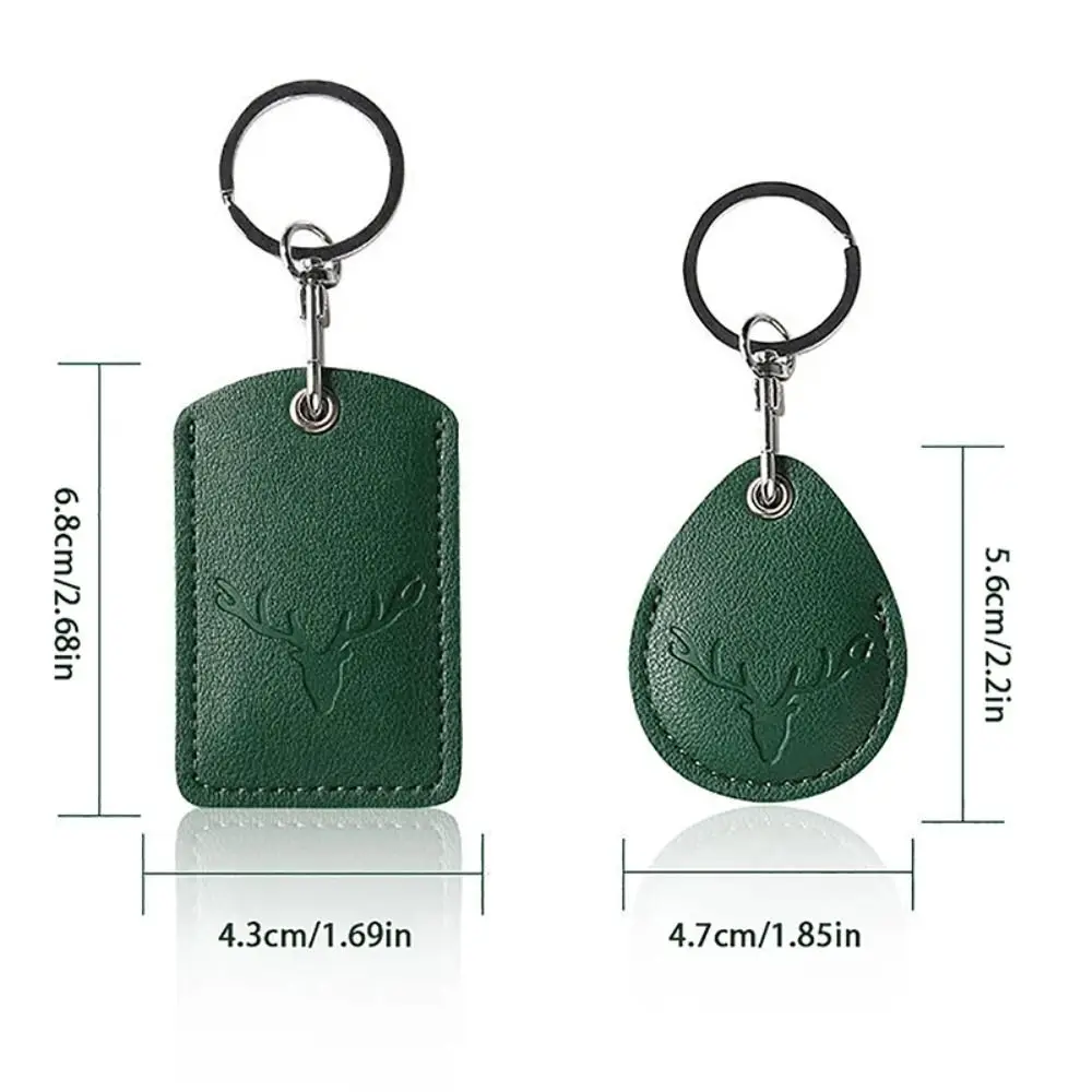 Anti-lost Access Card Case Anti-fall Leather Card Holder Keychain Fingerprint-proof Accessories Access Bag Universal key holder card case holder