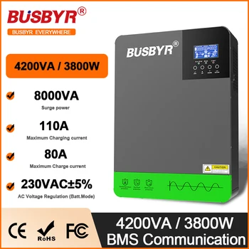 4.2KW 6.2KW HYBRID SOLAR อินเวอร์เตอร์ 24V 48V 230V PURE Sine WAVE Off Grid MPPT 100A/120A คอนโทรลเลอร์ชาร์จพลังงานแสงอาทิตย์สําหรับแผงพลังงานแสงอาทิตย์ 1