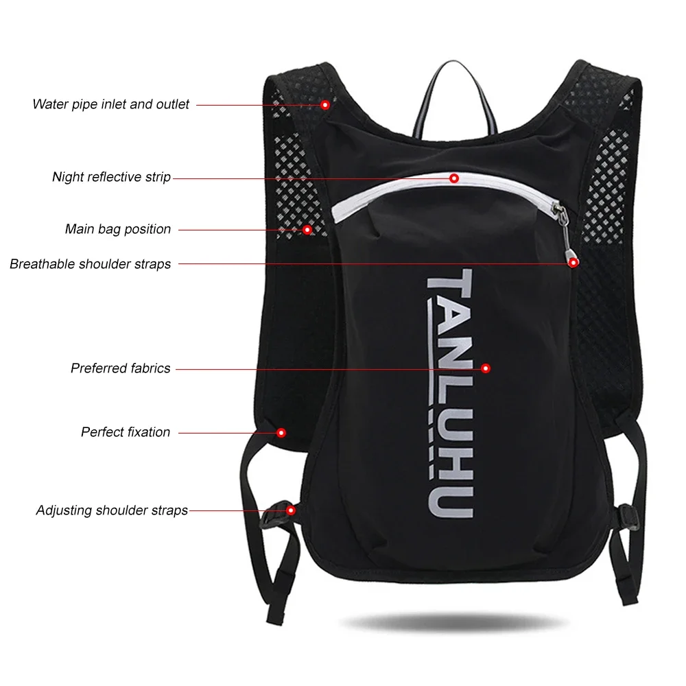 Hydration Backpack 1PCS Lightweight 2L Water Bladder Hiking Running Raves Road Runner Hydropack