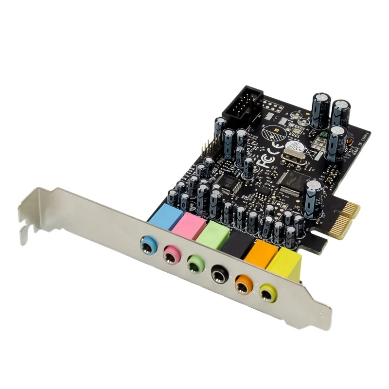 

CM8828 PCI-E Sound Card HD Audio 7.1CH PC Windows10 Sound Card Built-In 7.1 Channel Hifi Surround Audio Expansion Card