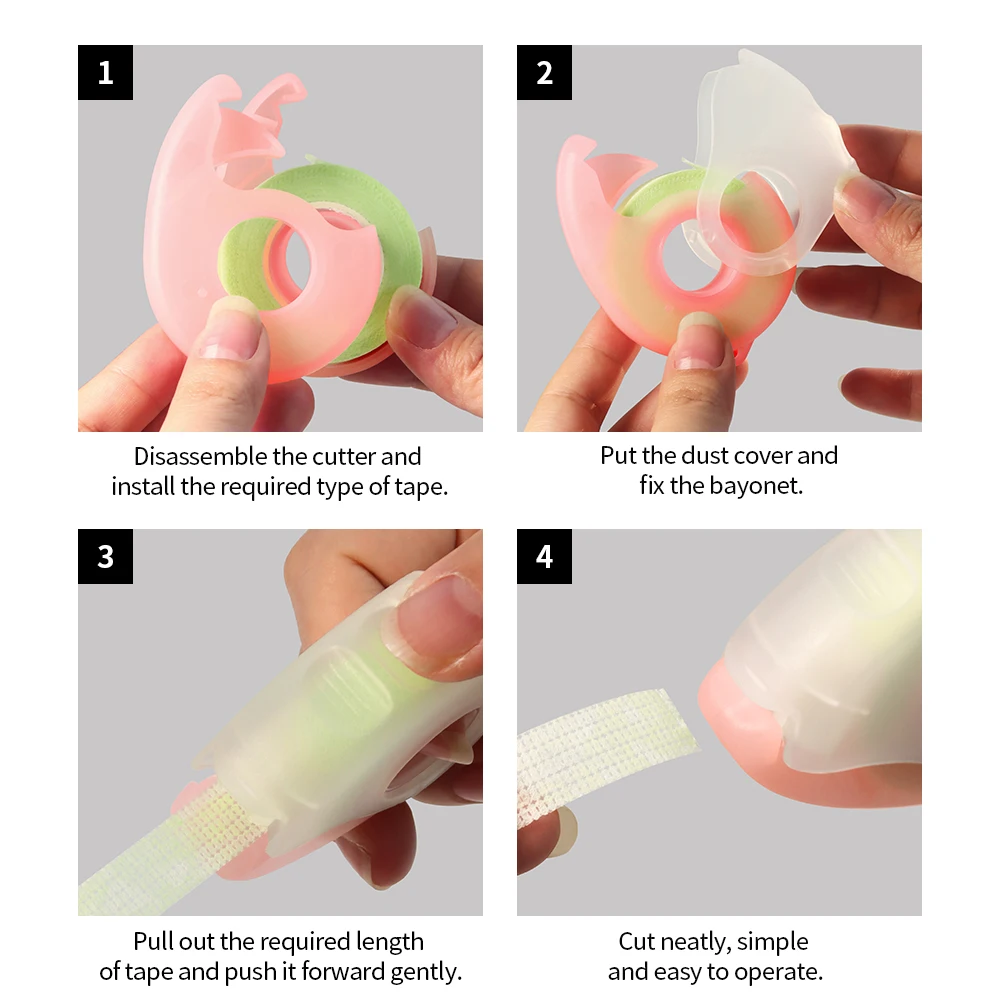 GLAMLASH Eyelash Extension Tape Cutter Dispenser Non woven Cloth Adhesive Tape Cutter Under Eyelash Pad Makeup Tools eyelash extension tape eyelash accessories eyelash extension supplies