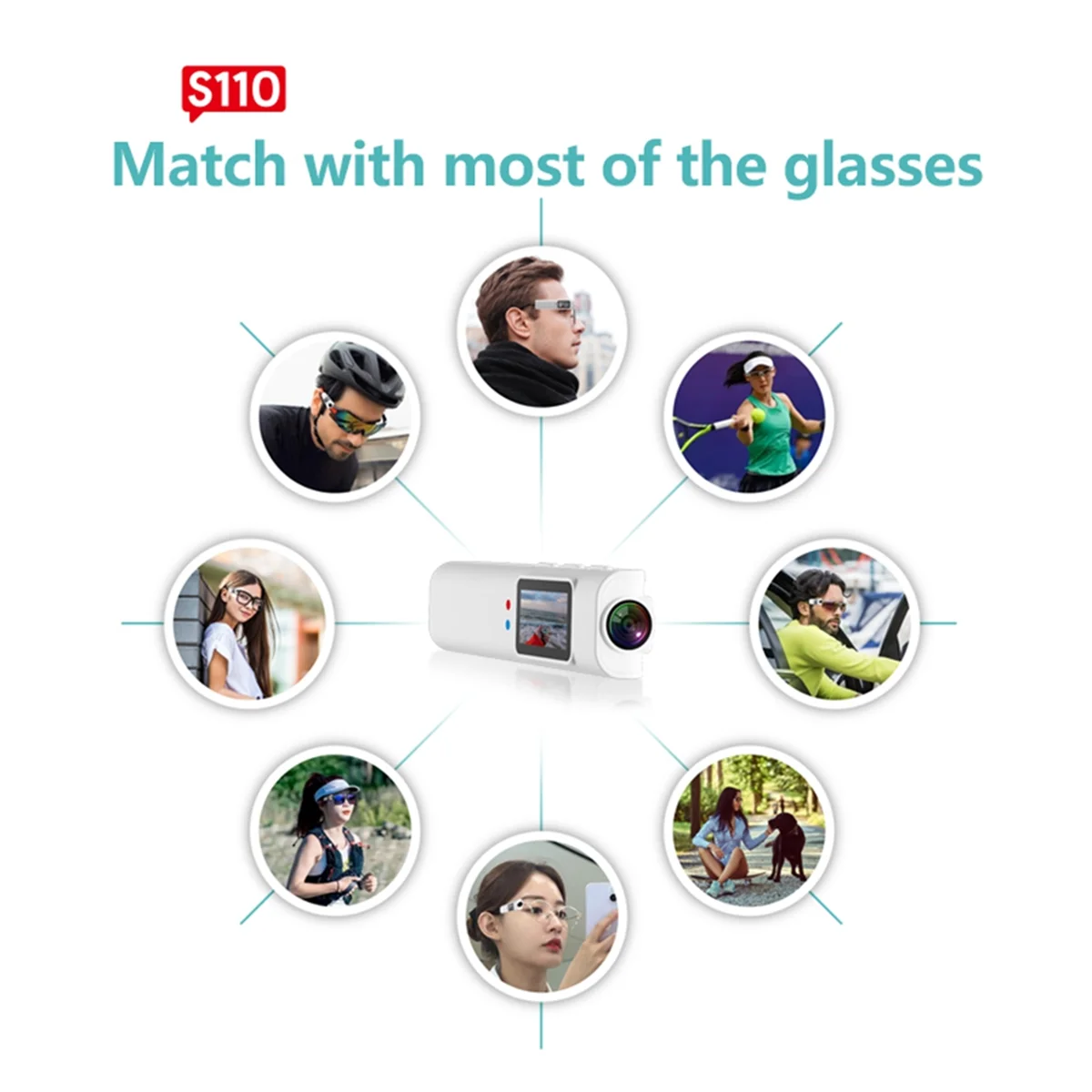 Utilisateur portant les lunettes caméra FPV 2.7K WiFi lors d'une activité extérieure, capturant des séquences immersives.