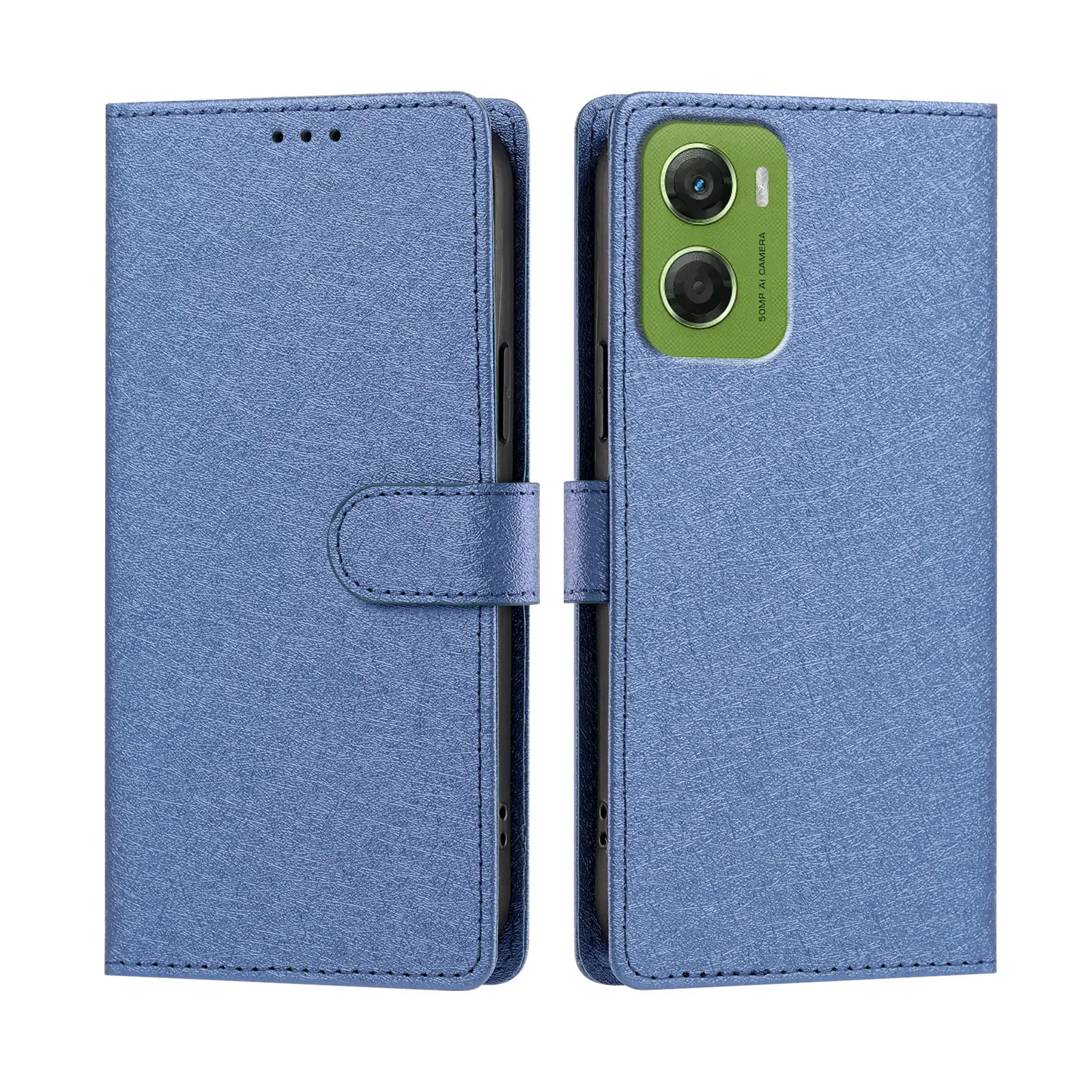 Elegant Silk Texture PU Leather Flip Case Cover