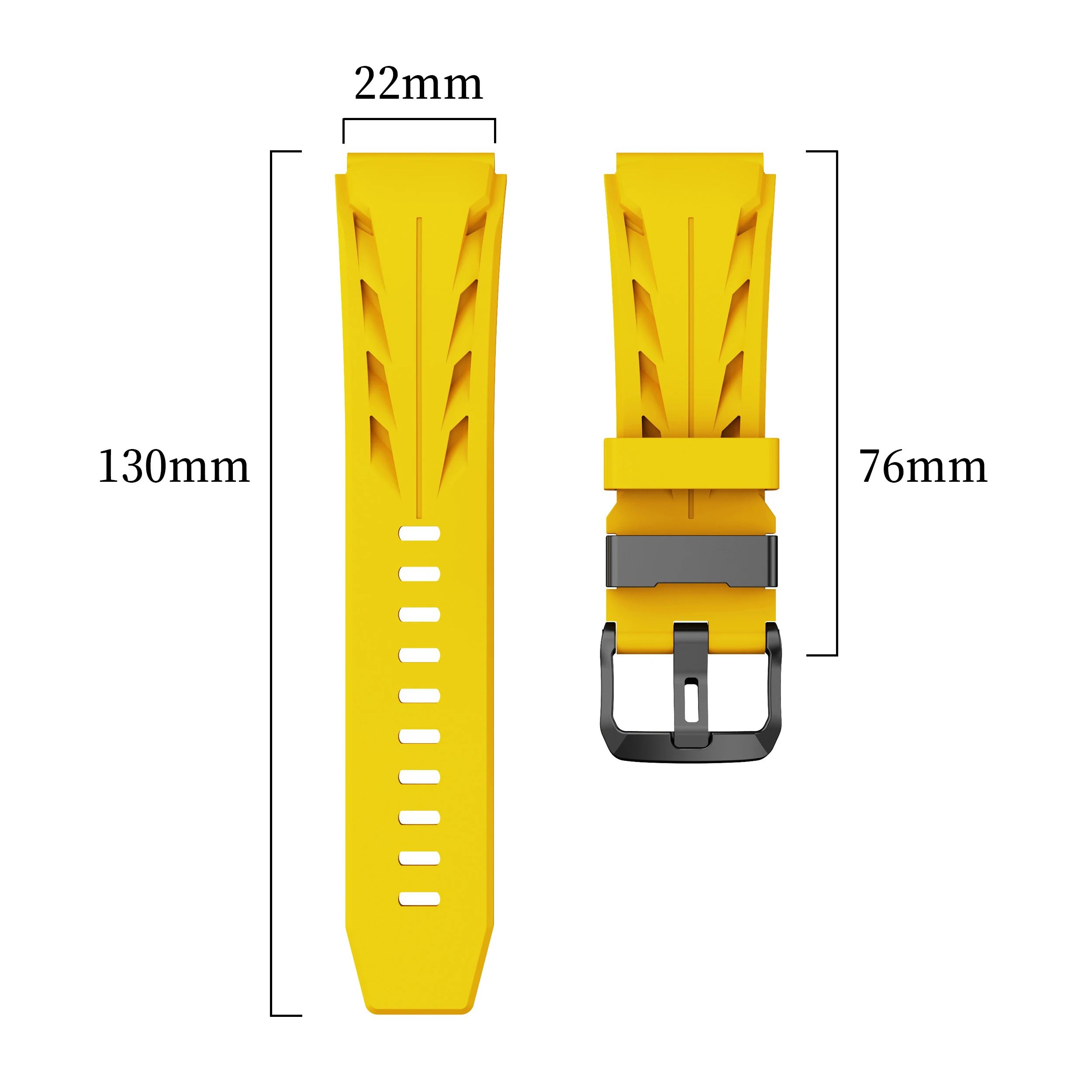 Versatile 22mm Silicone Watchband Bracelet - Premium Strap