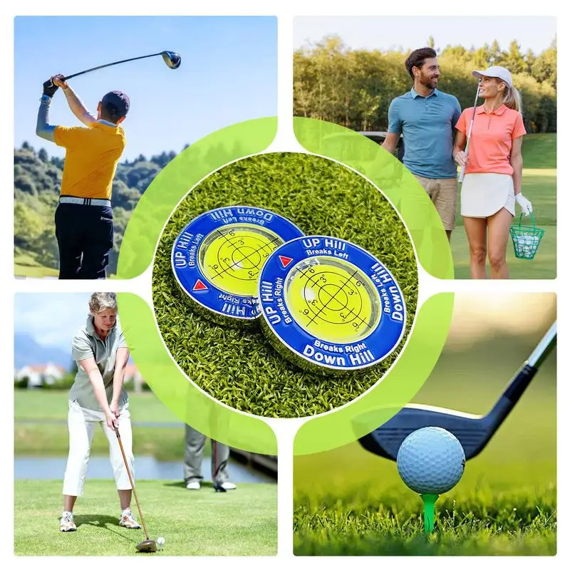 Golf Putt Green Reader Horizontal Bubble Golf Training Green Reader On-Course Precise Reading Aid Portable Accessorie