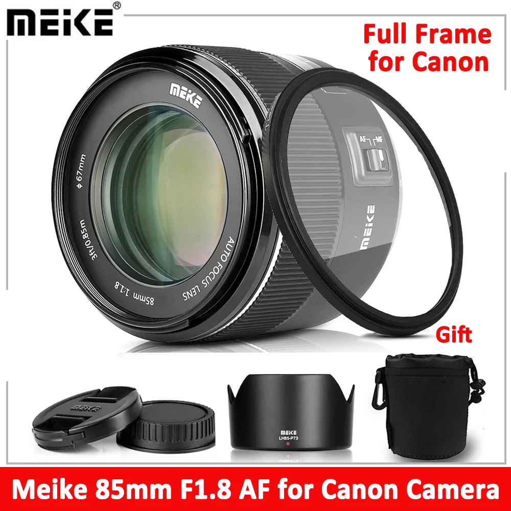 

Meike 85mm F/1.8 for Canon Lens Full Frame Auto Focus Portrait Prime Lens for Canon EOS EF Mount Digital SLR Cameras