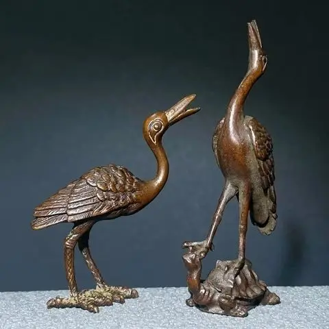 Seiko Old Copper Crane Piccoli Ornamenti, Tartarughe E Gru In Rame Incenso Per Interni Per Uso Domestico, Tè, Decorazioni Per La Casa Per Animali Dome