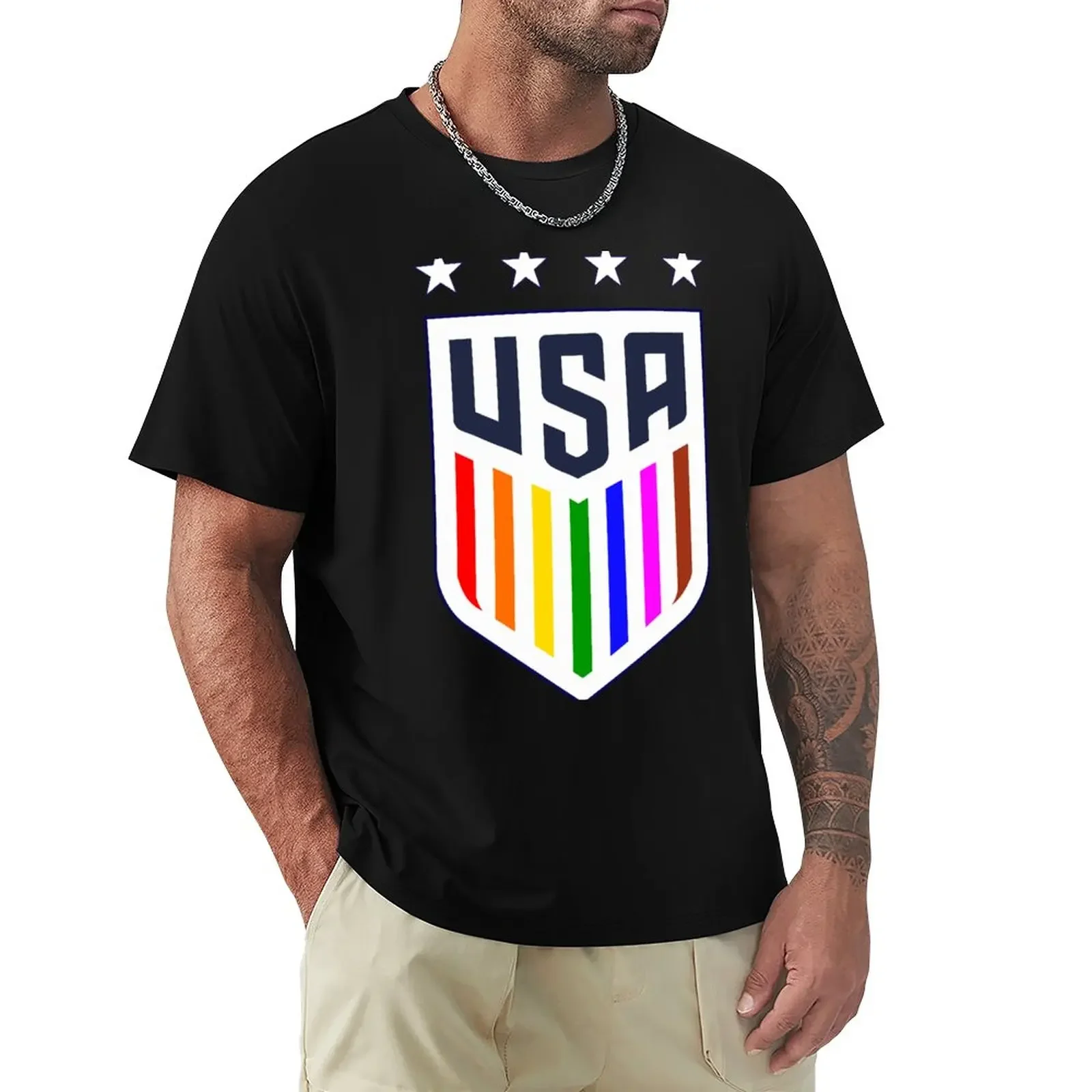 

USWNT-SOCCER-PRIDE BADGE T-Shirt customs customizeds tops aesthetic clothes fitted t shirts for men