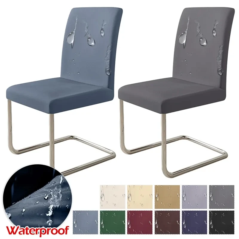 Waterproof Fabric Chair Cover Stretch Spandex Elastic Soft Chair Slipcover Seat Case For Office Kitchen Dining Room Wedding