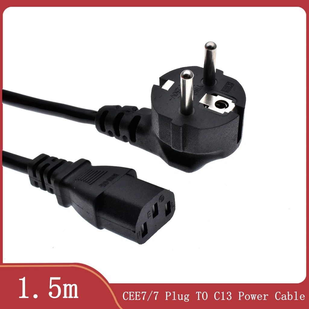 Color Negro Lindy 1 m Enchufe de Reino Unido de 3 Pines a Derecho ángulo IEC C13 Cable de alimentación 