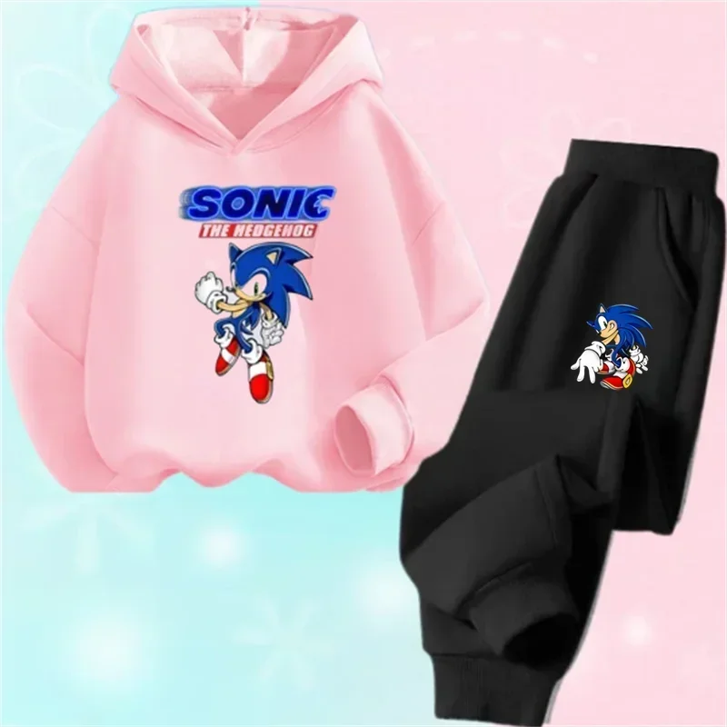 thumbnail image 1 of Conjunto de sudadera con capucha Sonic Tops, ropa para bebés de 2 a 12 años, ropa de abrigo para niños, sudadera de primavera 2024 para niñas, ropa para madres y niños, 1 of 5
