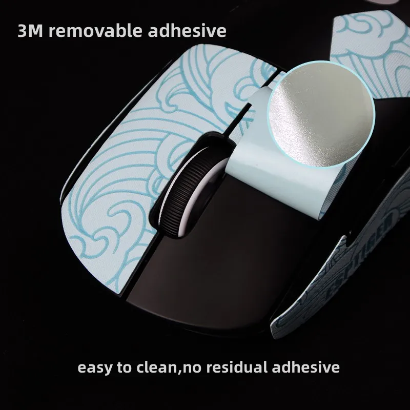 Esports Tiger Gaming Mouse Grip Tape Adesivos Laterais da Pele Resistente ao Suor para Logitech g Pro x Superlight sem Fio Gpw - Imagem 6