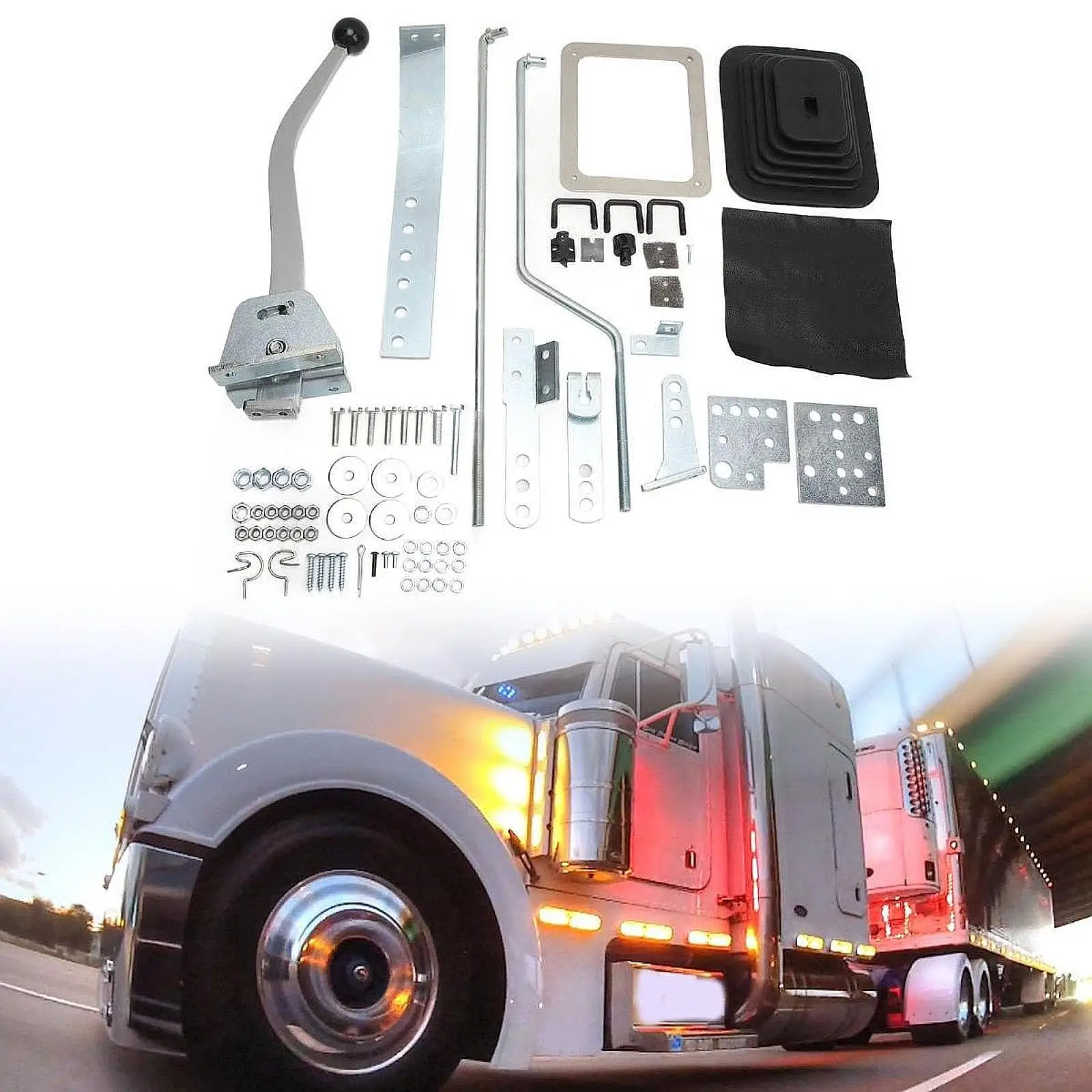 3 4 Speed Automatic Floor Shifter Kit for C6 A‐904 727 700R4 TH400 TH350 Accessory Utility Easy Installation 3/8-6 in Thread