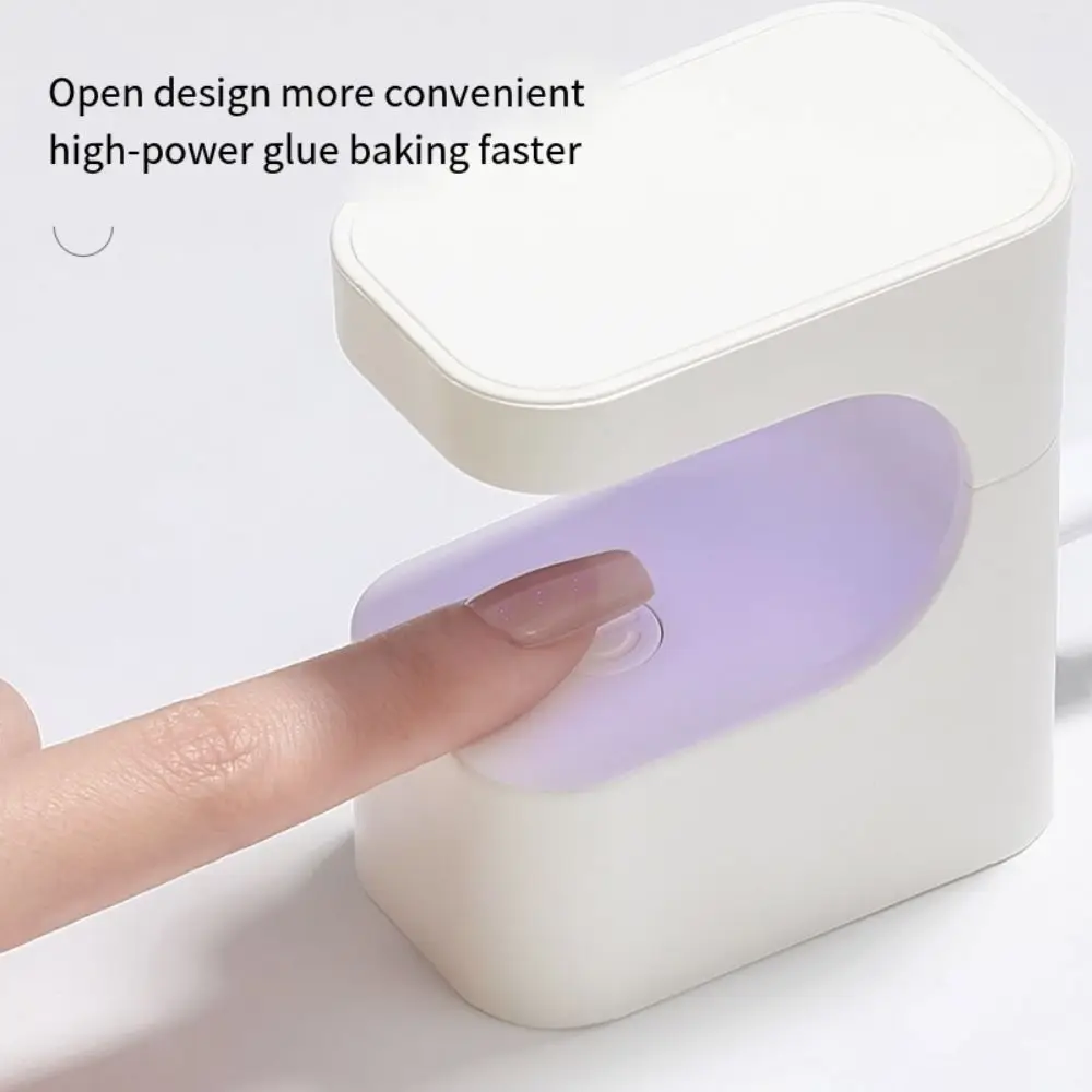Quick Dry Mini UV Light Single Finger Efficient Curing Portable Nail Lamp 6 LED Units 45s/60s Timer UV Nail Dryer Gel Nail