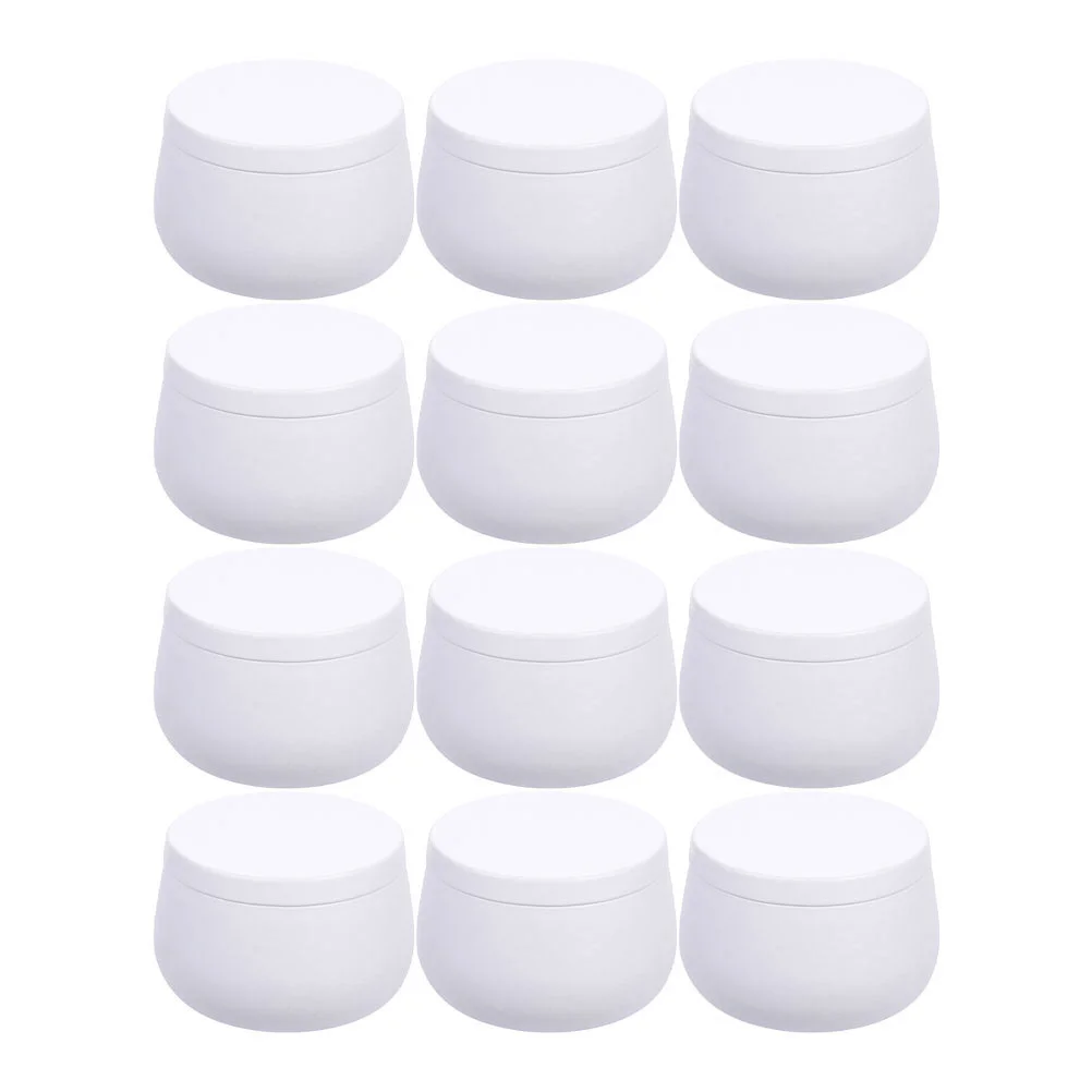 

12 Pcs Container Belly Storage Jar Travel Containers for Toiletries Tin Cans Crafts Tinplate Tea