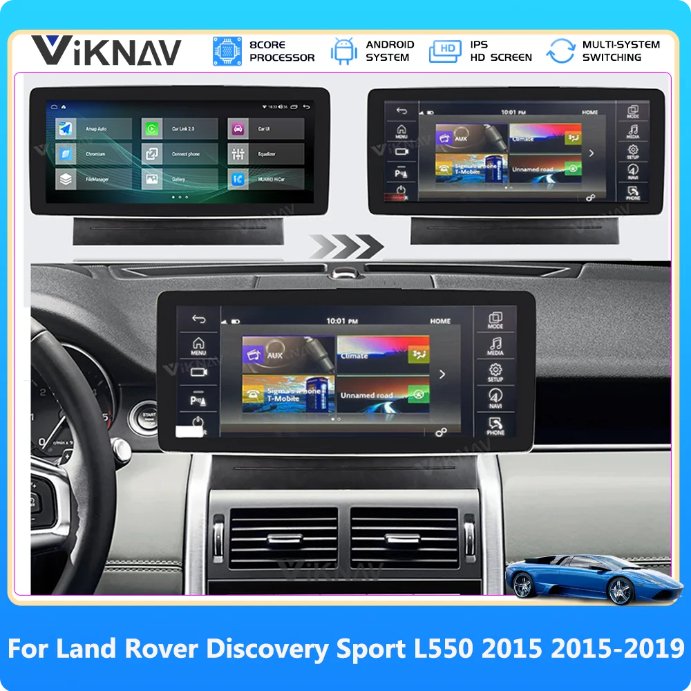 

Multimedia For Land Rover Discovery Sport L550 2015 - 2018 2019 GPS 12.3 inch Wireless CarPlay Car Radio Android Auto