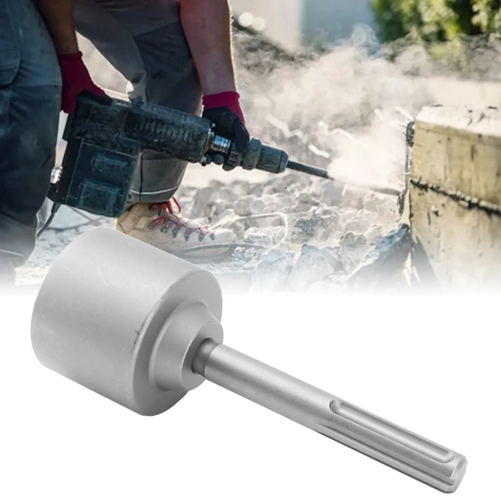 Fence Post Driver T Post Driver 5 Pits Shank Steel Fence Post Driver Hand Post Pounder Hammer Drill Attachment 20cm Length