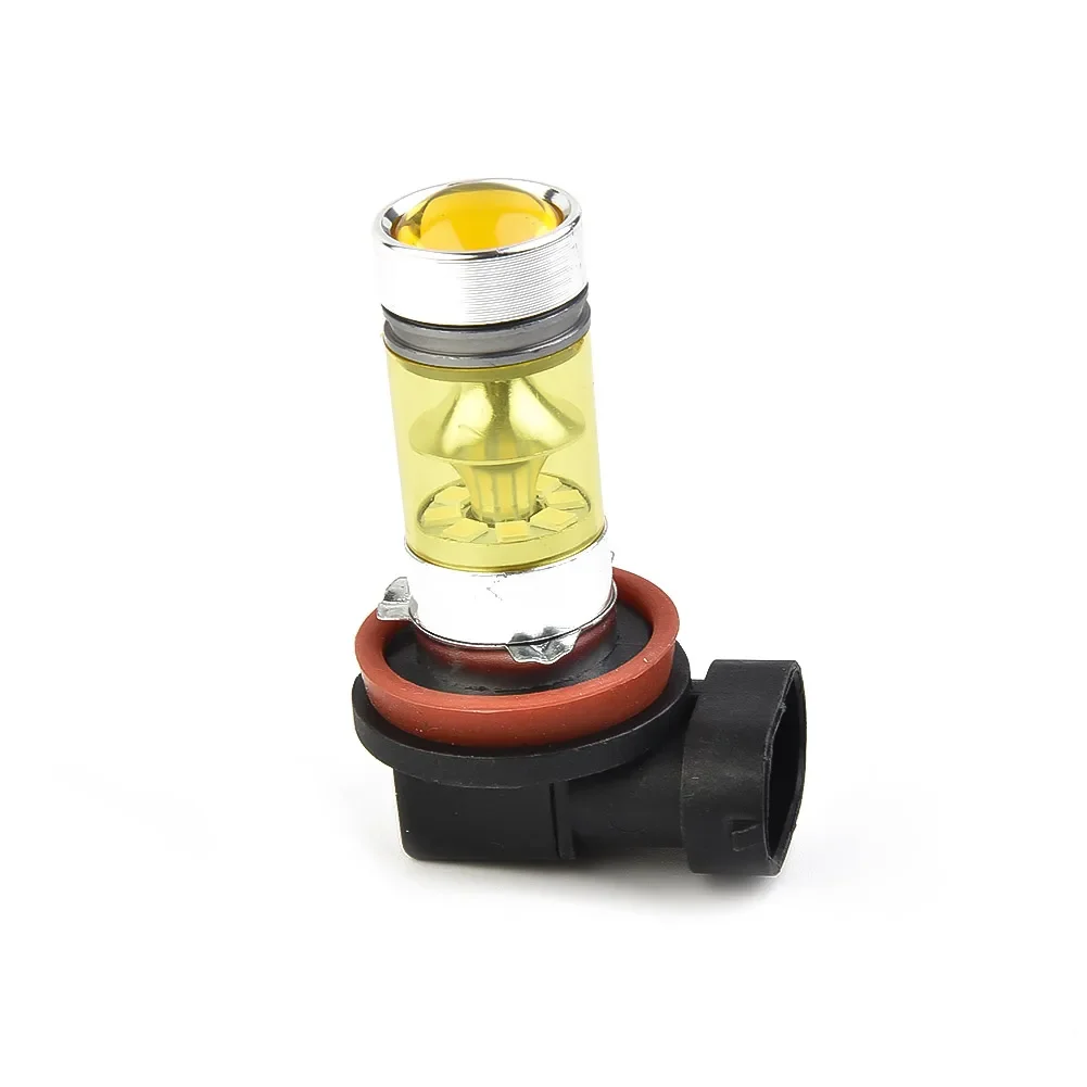 안개등 전구, 1500LM H11 H8 핫 LED 부품 교체, 슈퍼 브라이트, 100W 범용 노란색, 2 개