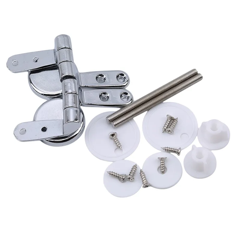 Toilet Seat Accessories Toilet Hinge Replacement Zinc alloy Seat Hinge flush toilet cover mounting connector toilet lid hinge mounting fittings Replacement Toilet Screw Parts