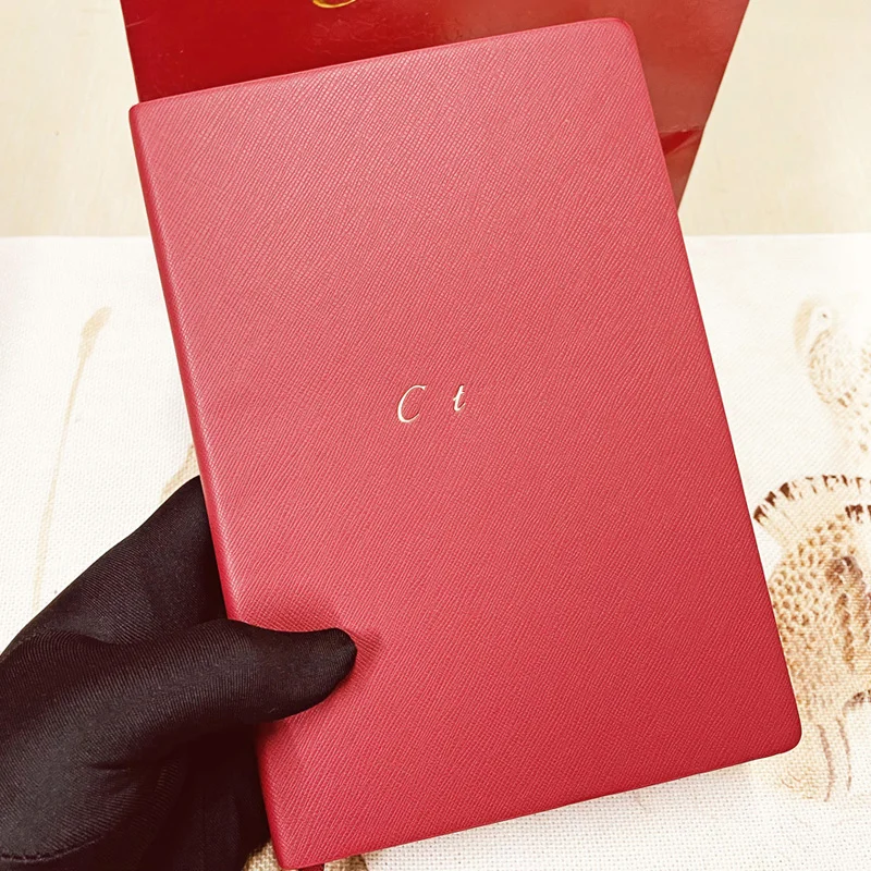 

PPS Red Color Classic Golden CT & Leather & Quality Paper Carefully Crafted Luxury Notebook Writing Stylish 146 Size