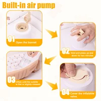 PVC Inflatable อ่างอาบน้ําเด็กไม่ลื่นเด็กวัยหัดเดิน Bath Tub นุ่มสบาย Travel อ่างล้างหน้า Ergonomic Baby Bath Tub สําหรับทารกแรกเกิด 3