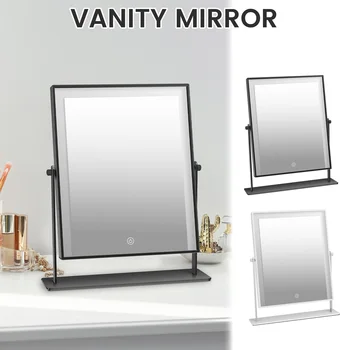 Specchio da toeletta Specchio da scrivania intelligente versatile con controllo a LED Specchi per trucco rotanti Specchio per trucco a LED dal design portatile 1