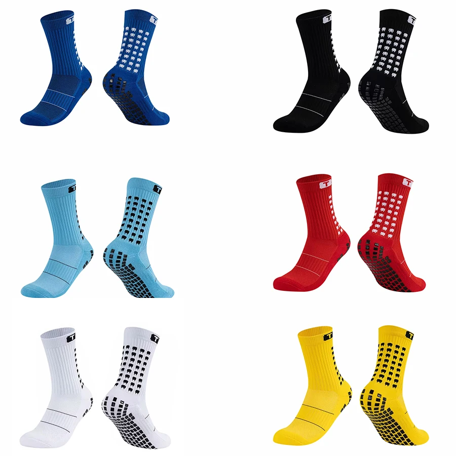 

2023 Socks New Football Non Slip Cotton Square Silicone Suction Cup Grip Anti Slip Soccer Sports Men Women Sport Baseball Rugby