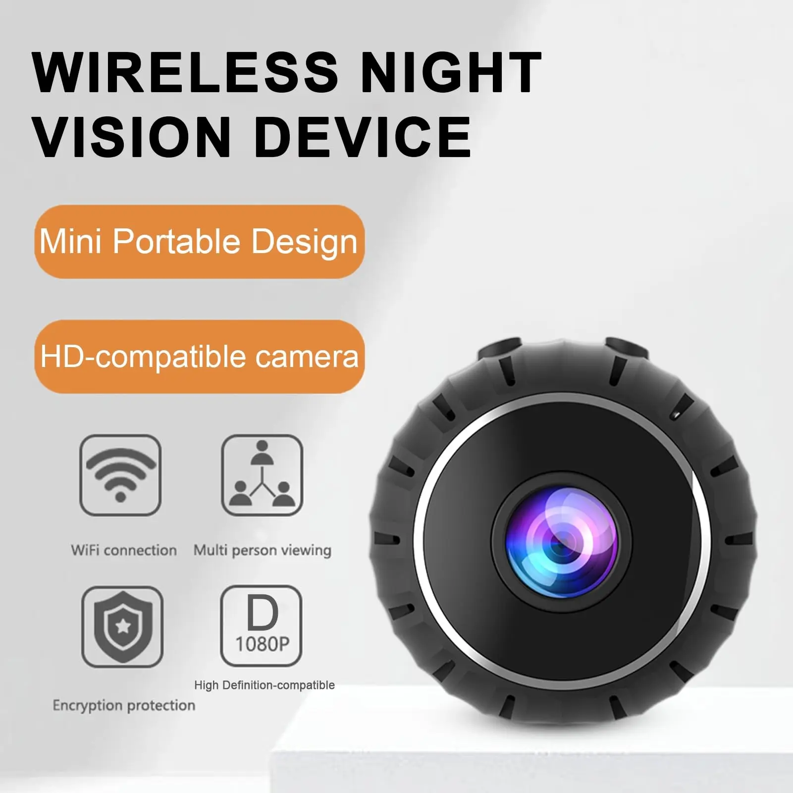 Mini Telecamera Hd 1080P Covert Small Nanny Cam Video Voice, Smart Infrared 1080P Hd Night Vision Function Per La Casa E L'Ufficio