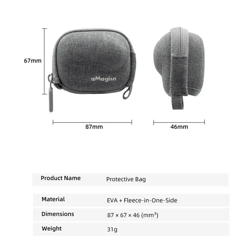 M05K AMAGISN 바디백 INSTA360 GO 3 케이스 미니 스토리지 스포츠 카메라 액세서리 보관 가방
