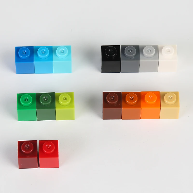 115Pcs Compatible Major Brands Small Bricks Fun Colorful Building Block 1x1 Dots NO.3005 Spare Parts 1*1 Style Diy Game Kids Toy