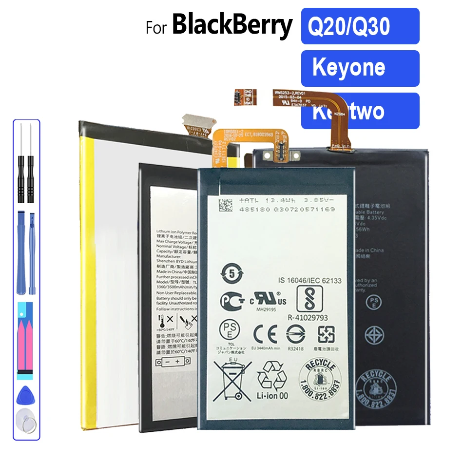 Bat-60122-003 Per Blackberry Keyone Key2 Z30 Q20 Classico Sqc100-1 Sqc100-3 Batteria Q30 Sqw100-1 Sqw100-3 Tlp035B1 Bat-63108-003