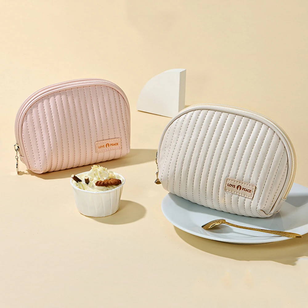 

Fashion Girls Zipper Makeup Bag Travel Cosmetic Storage Bag Portable Toiletries Organizer Female Waterproof PU Make Up Cases