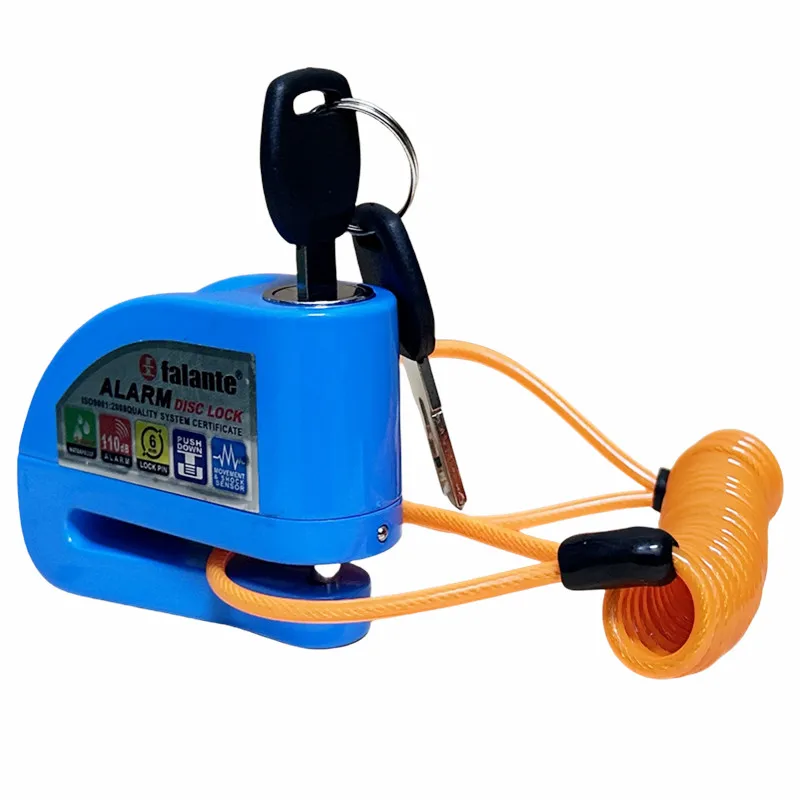 Bicycle Alarm Disc Lock Motorcycle Accessories Lock Alarm Safety Protection Aluminum Alloy Anti-Theft Reminder Rope Lock Bag