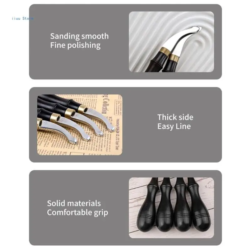 Leather Creasing Tool Leather Shallow Slot Edges Lining Tool Craft Tools
