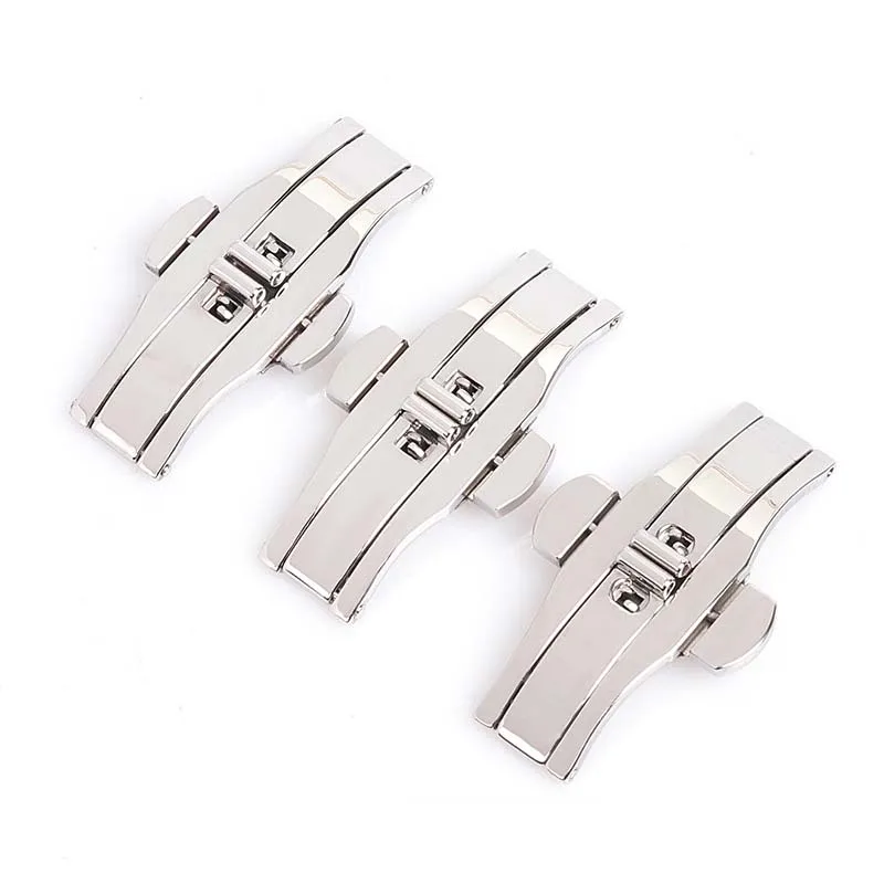 Watch Buckle Clasp Watch Buckle 4 5 6mm Stainless Steel Double Push Butterfly Band Button Accessories