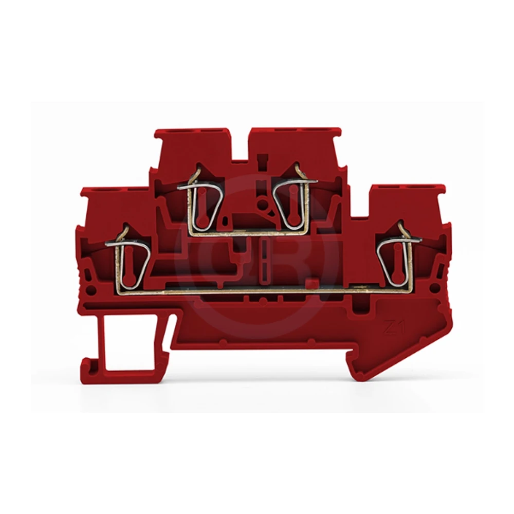 10-Pack Double-Layer Terminal Block with Spring-Loaded Self-Locking Connectors