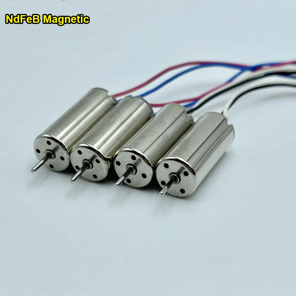 Lot De 4 Moteurs Sans Noyau 7x20mm 3.7V 42000 Tr/min – Pièces De Rechange Pour Drone RC, Quadrirotor, Avion Miniature