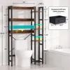 Over The Toilet Storage with 2 Drawers - 7 Tier Bathroom Organizer with Adjustable Shelf, Freestanding Space Saver Storage Rack 3