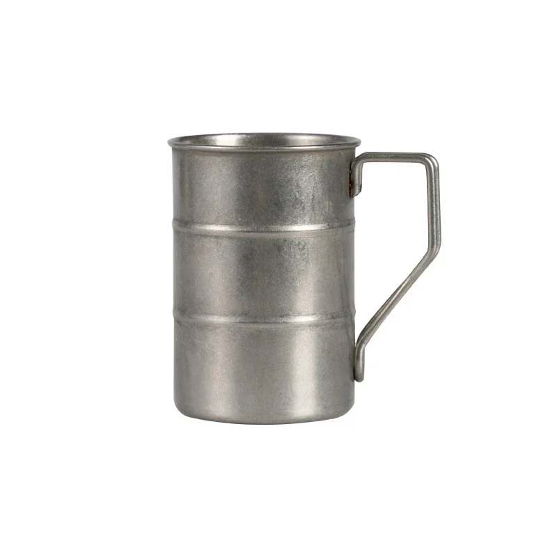 Beer Stainless Steel Cup Retro Industrial Style Cold Drink Outdoor Camping Style High Aesthetic