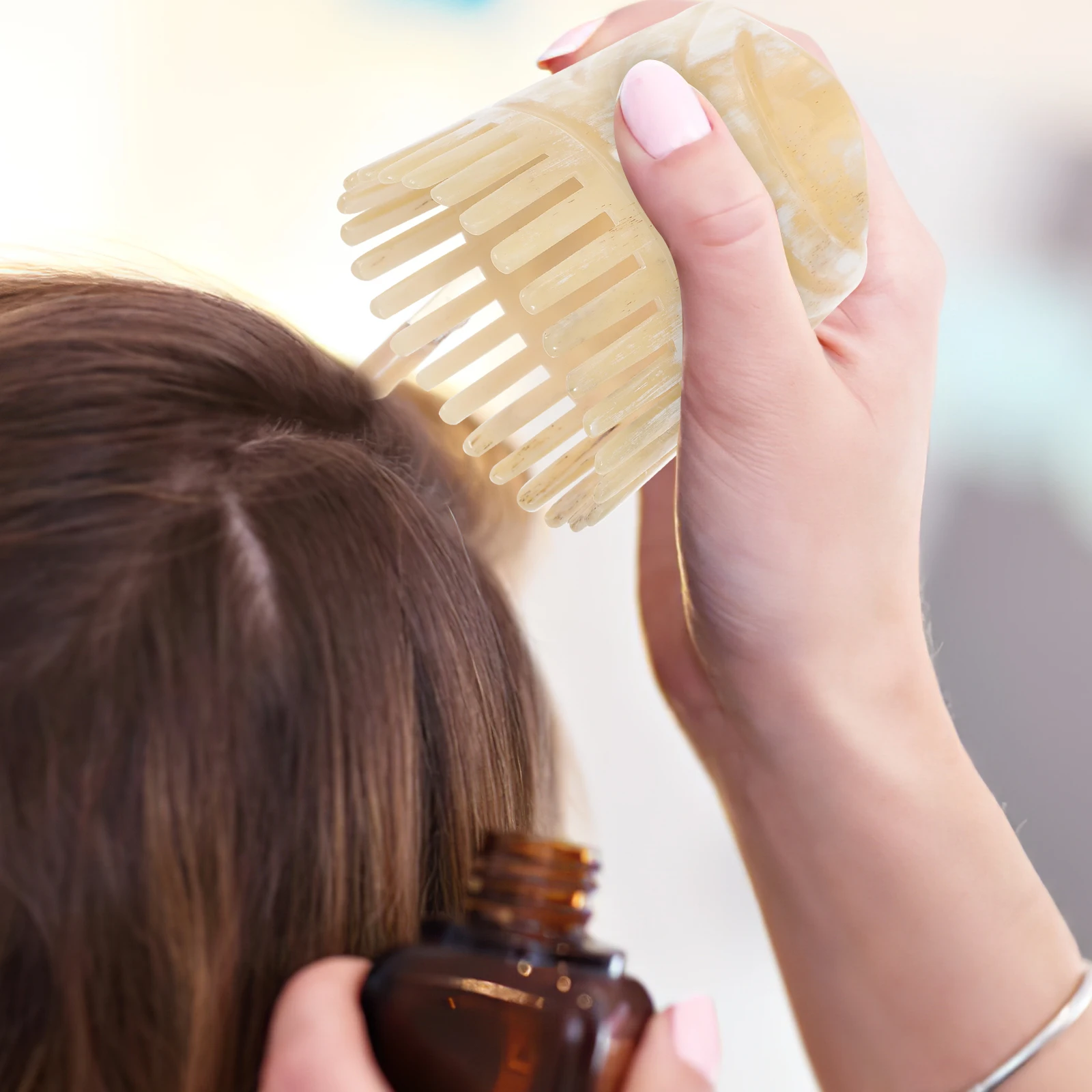 Ochsenhorn-Kamm Für Haare – Natürlich, Antistatisch, Schonende Pflege Für Gesundes Haar, Größe 2