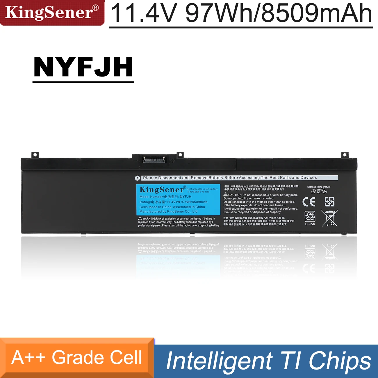 Kingsener-nyfjh Bateria do Portátil Dell Precision 7530 7730 7540 Série P34e001 P74f002 5tf10 0wmrc Gw0k9 11.4v 97wh
