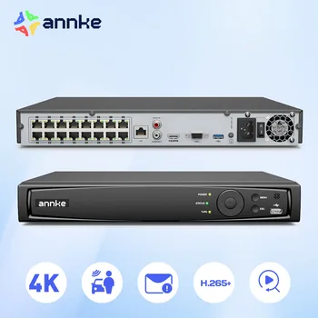ANNKE 8MP 16CH POE Video Recorder 4K H.265+ NVR For POE 2MP 4MP 5MP 8MP IP POE Camera Home Surveillance Security Motion Detect 1