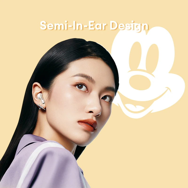 디즈니 DN05 무선 이어폰, 블루투스 5.3, HD 통화, HIFI 사운드 헤드폰, ENC 소음 감소, 스마트 터치, 귀여운 패션 이어버드
