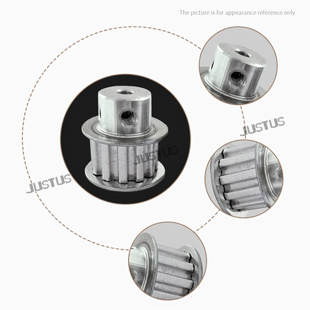 Alloy Wheels T5-10T/12T/14T/15T/16T/18T Bore Size 5mm To 15mm Timing Pulley Teeth Pitch 5mm For Width 10/15/20/25mm Rubber Belt