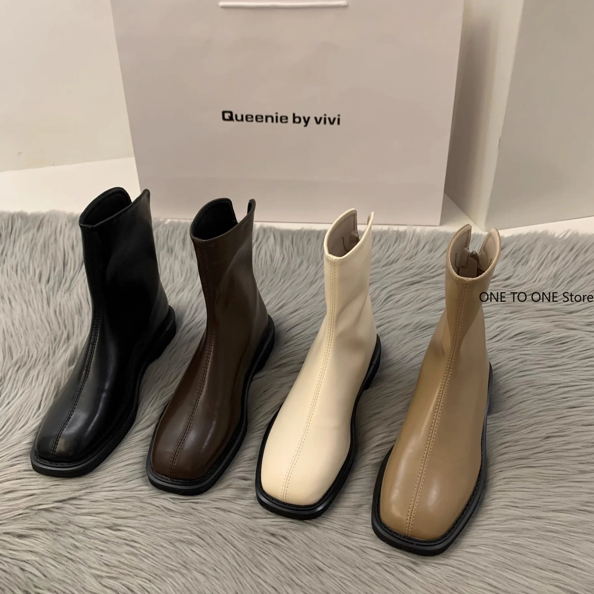 

Эластичные ботинки-носки, модные женские ботильоны на высоком каблуке, короткие женские ботинки с квадратным носком на каблуке, новая женская обувь в стиле ретро 2024