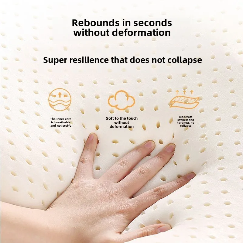 Thick and Firm Natural Latex Pillow High and Thick Pillow Core to Protect Cervical Spine Super High Pillow Core without Collapse 5
