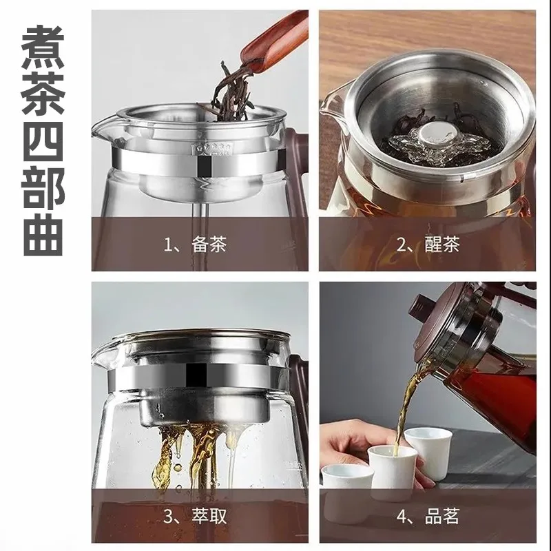 Teapots Electric Kettle Glass Water Kettle Smart Thermo Pot Coffee Water Boiler 220v Kitchen Appliances Tea Infuser