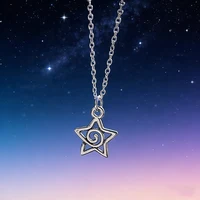 Collier pendentif étoile tourbillon en argent Y2K, adapté aux cadeaux de bijoux esthétiques pour femmes 5